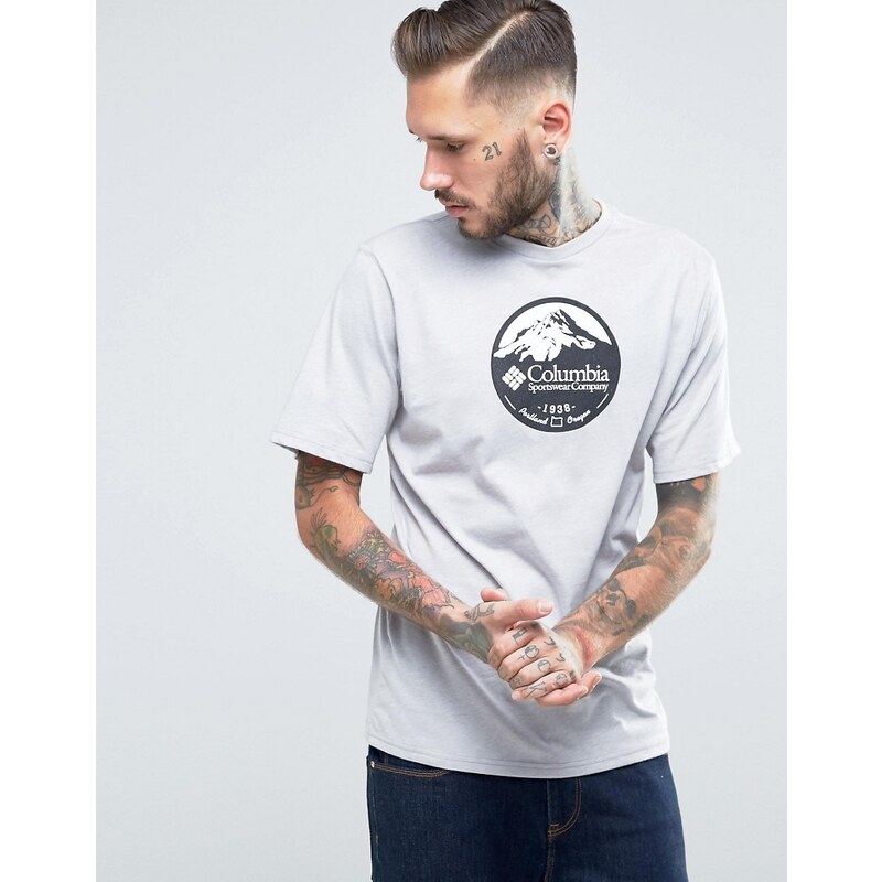 Columbia - Pioneer - T-shirt imprimé logo - Gris
