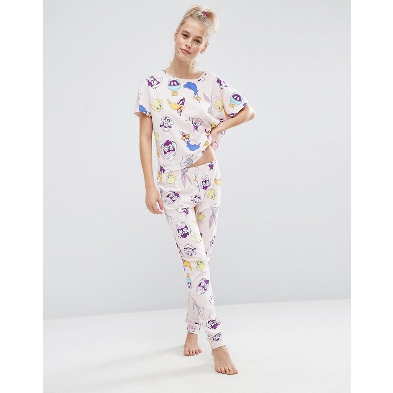 ASOS - Looney Toons - Pyjama avec t-shirt et leggings - Multi