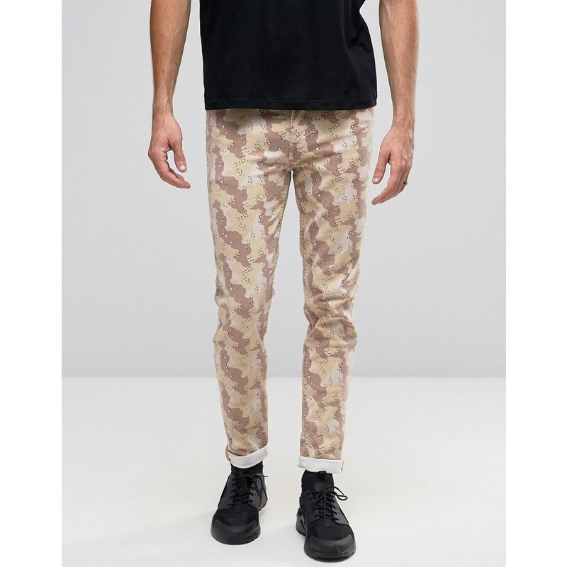 ASOS - Jean skinny - Camouflage désert - Taupe