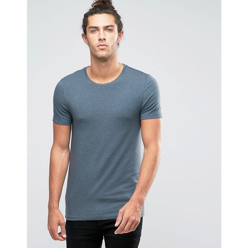 ASOS - T-shirt ras du cou - Ardoise foncé - Bleu
