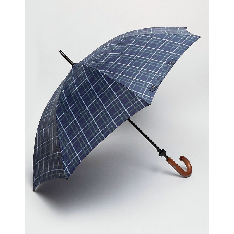 Fulton - Parapluie canne à carreaux - Bleu - Bleu