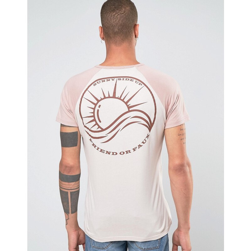 Friend or Faux - Oceana - T-shirt à imprimé au dos - Rose