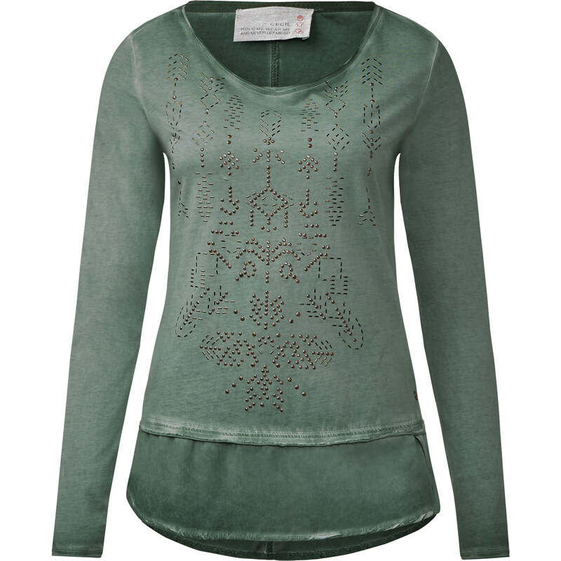 Cecil - T-shirt mélangé - loden frost vert