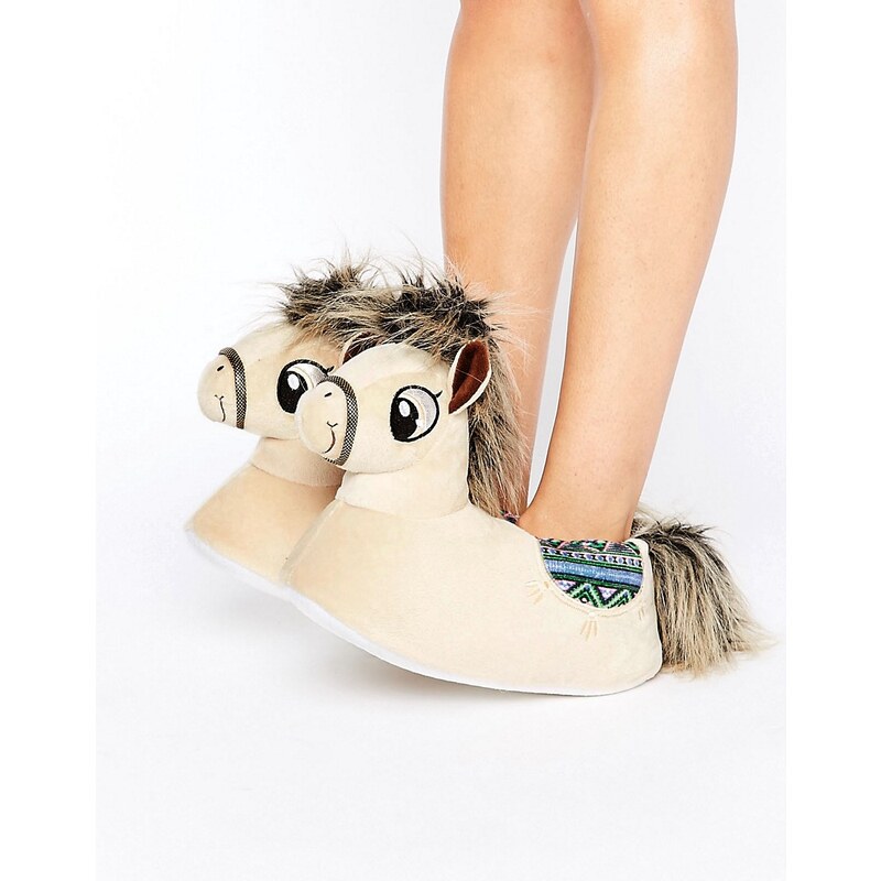 Loungeable - Penny - Chaussons poney - Marron