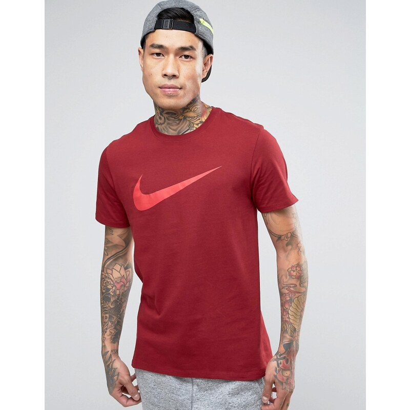 Nike - 696699-678 - T-Shirt à grand logo imprimé - Rouge - Rouge