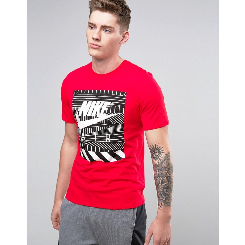 Nike - Air - T-shirt imprimé géométrique - Rouge 843388-657 - Rouge