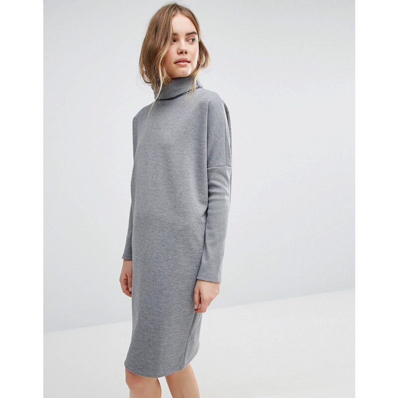 Warehouse - Robe pull col roulé - Gris