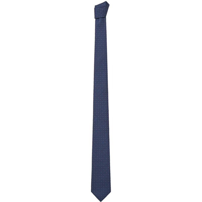 Mango Man Cravate en soie - bleu marine