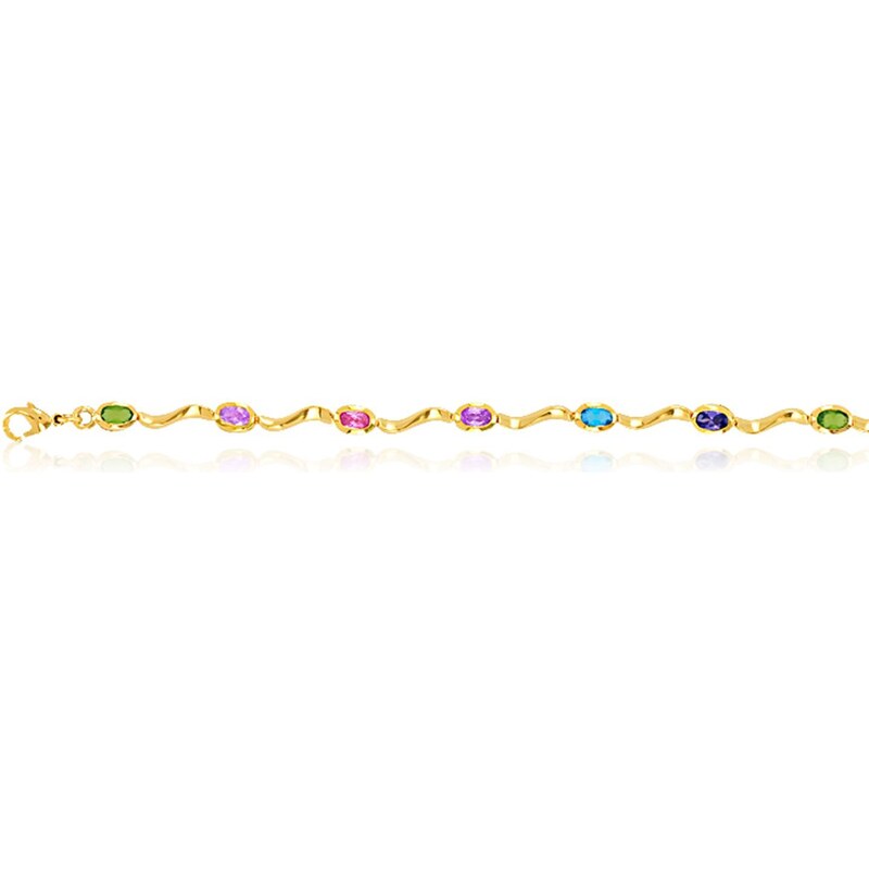 Cleor Bracelet en plaqué or - multicolore