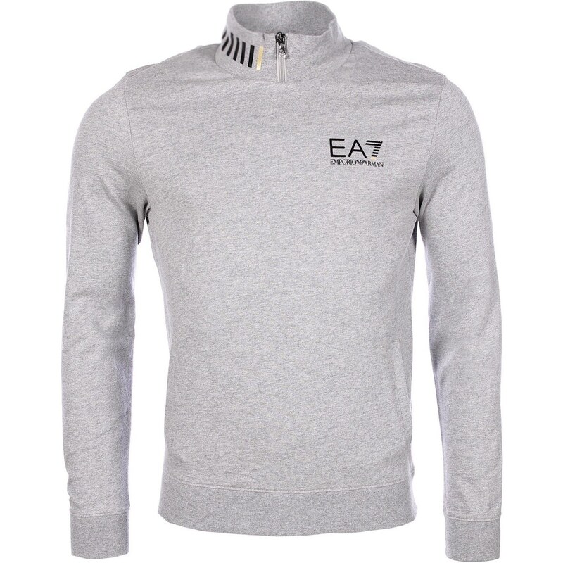 Emporio Armani EA7 Sweat-shirt Armani running - Sweat col zippé gris homme 6XPM53 hiver 2016