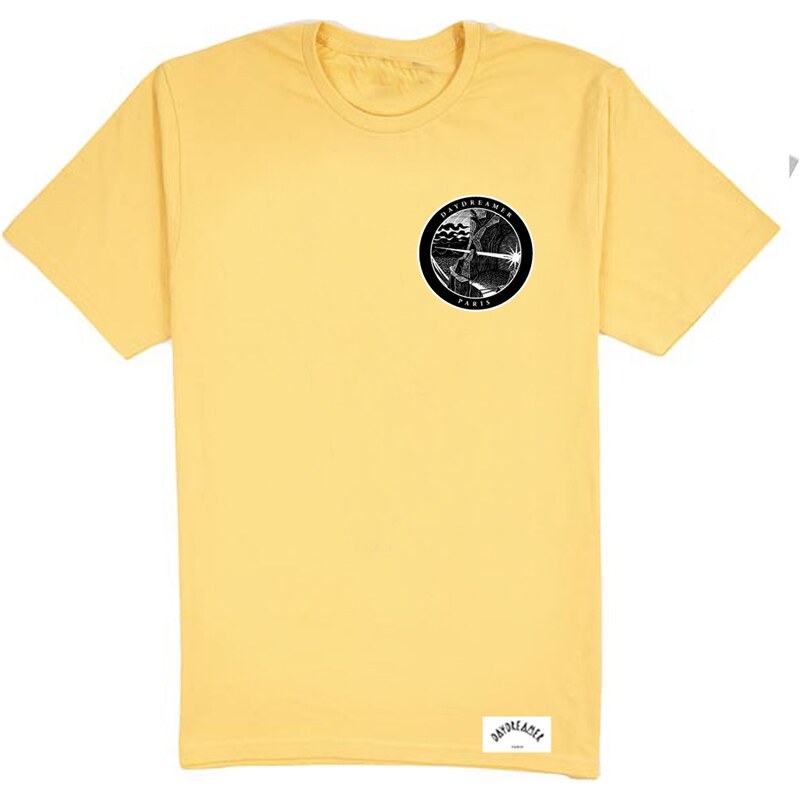 Daydreamer Paris T-shirt jaune avec un patch logo