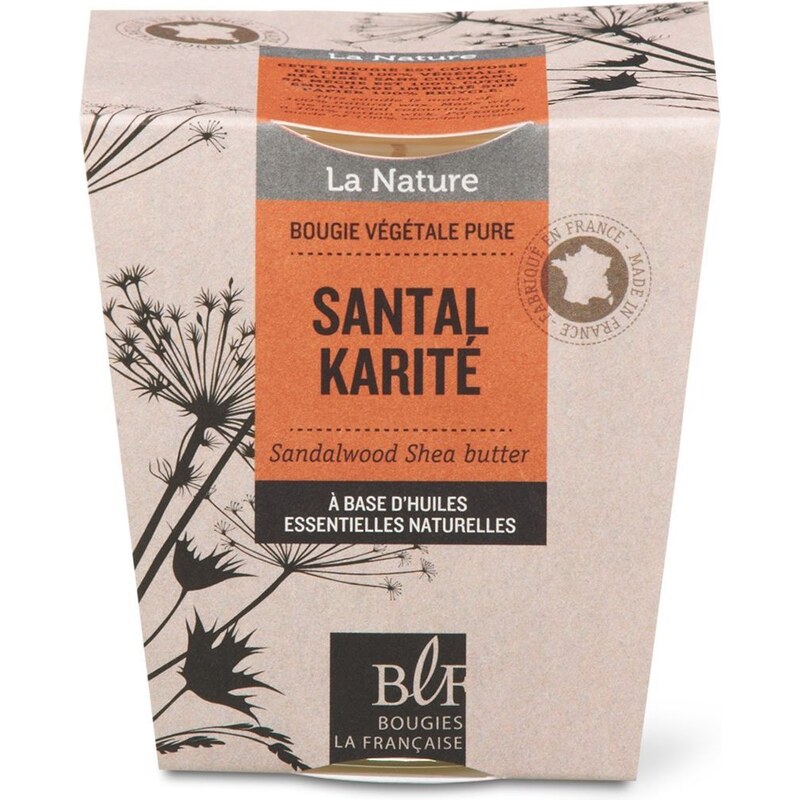 Bougies la Française Santal karité - Bougie naturelle parfumée 40 h