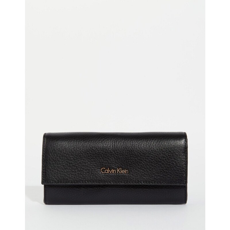 Calvin Klein - Grand portefeuille à trois volets - Noir