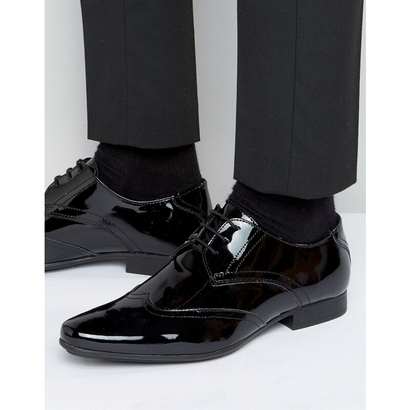 Frank Wright - Chaussures Oxford en cuir verni - Noir