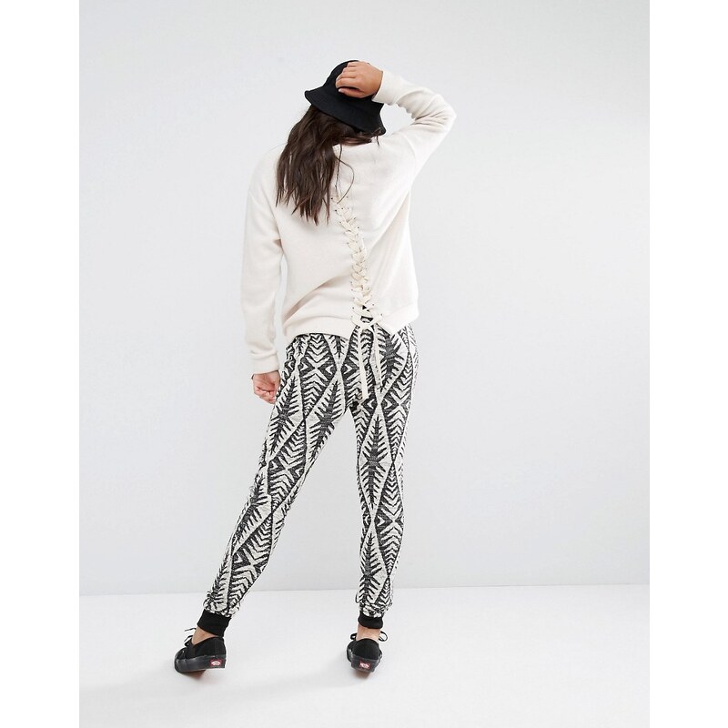 Billabong - Pantalon de jogging motif abstrait avec cordon de serrage à la taille - Multi