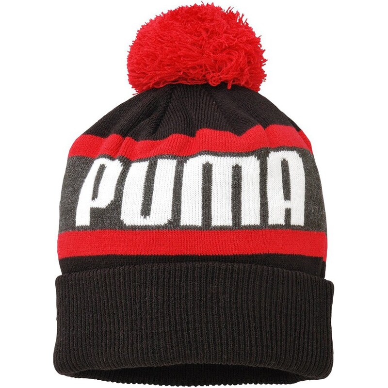 Puma Bonnet enfant Bonnet Word Beanie Black Red Jr -