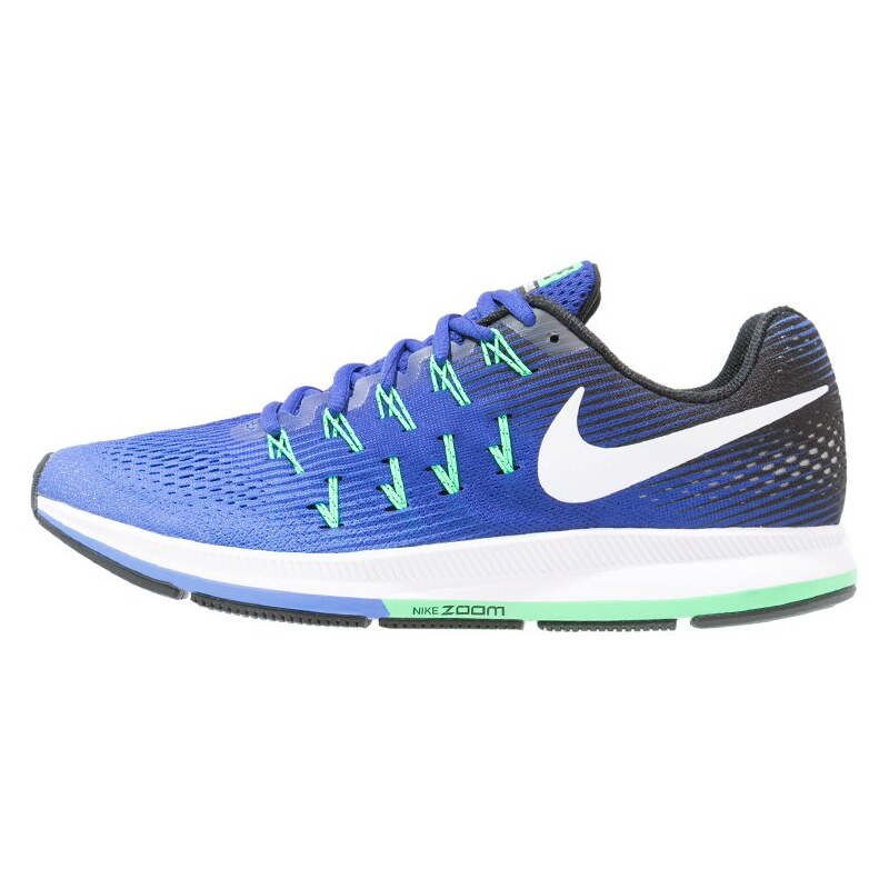 Nike Performance AIR ZOOM PEGASUS 33 Chaussures de running neutres medium blue/white/deep night/black/electro green