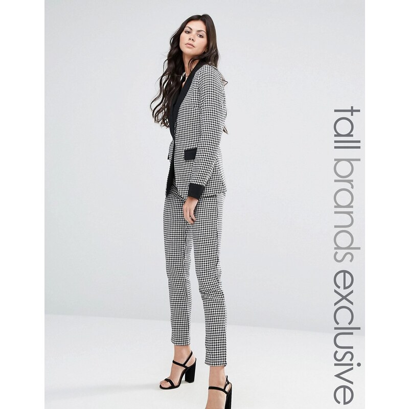 Fashion Union Tall - Pantalon de costume ajusté motif pied-de-poule, ensemble - Multi