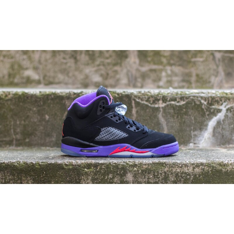 Air Jordan 5 Retro (GG) "Raptor" Black/ Ember Glow-Fierce Purple