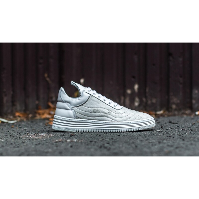 Filling Pieces Low Top Quilted Hairy White