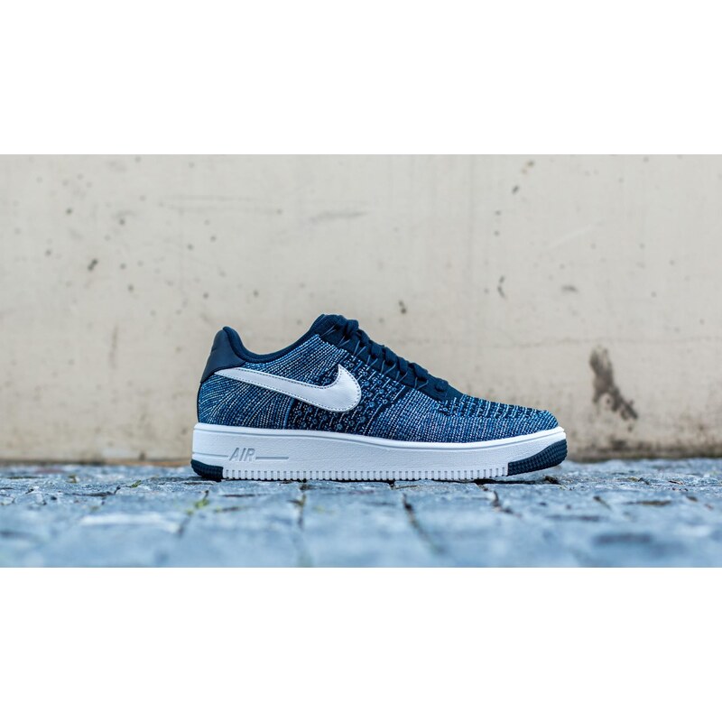 Nike Air Force 1 Ultra Flyknit Low Obsidian/ White-Star Blue-Pure Platinum