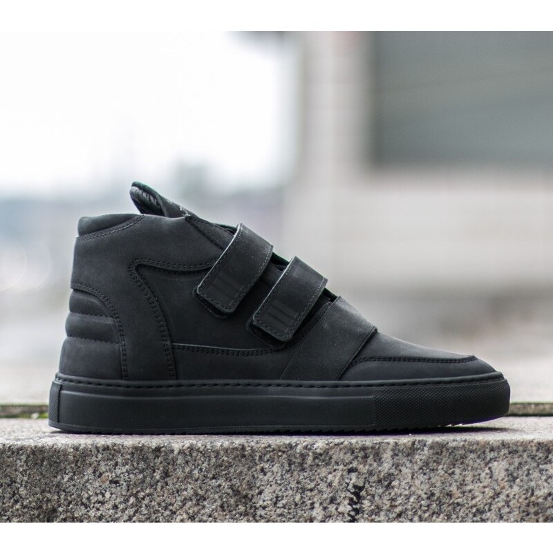 Filling Pieces Mid Top Transformed Double Strap All Black