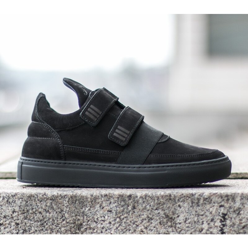 Filling Pieces Low Top Double Strap All Black
