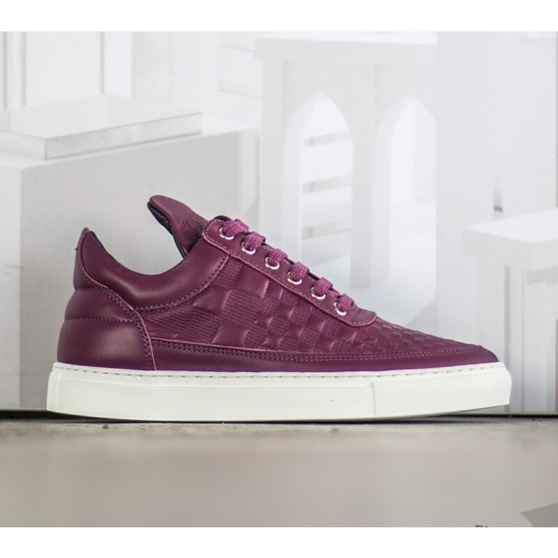 Filling Pieces Low Top Stripe Quilted Purple