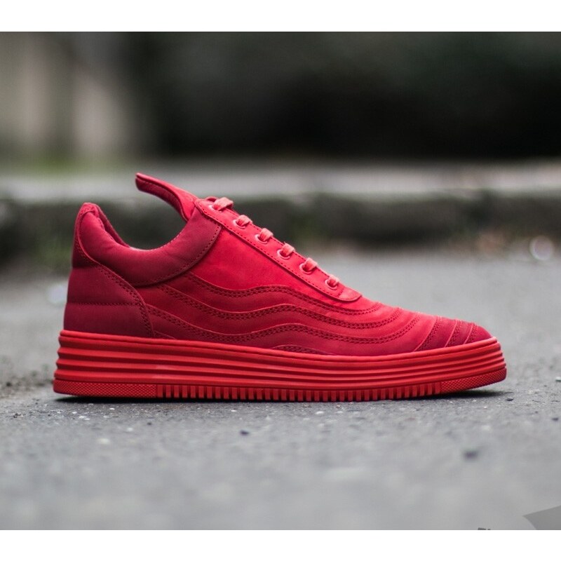 Filling Pieces Low Top Wavy Red
