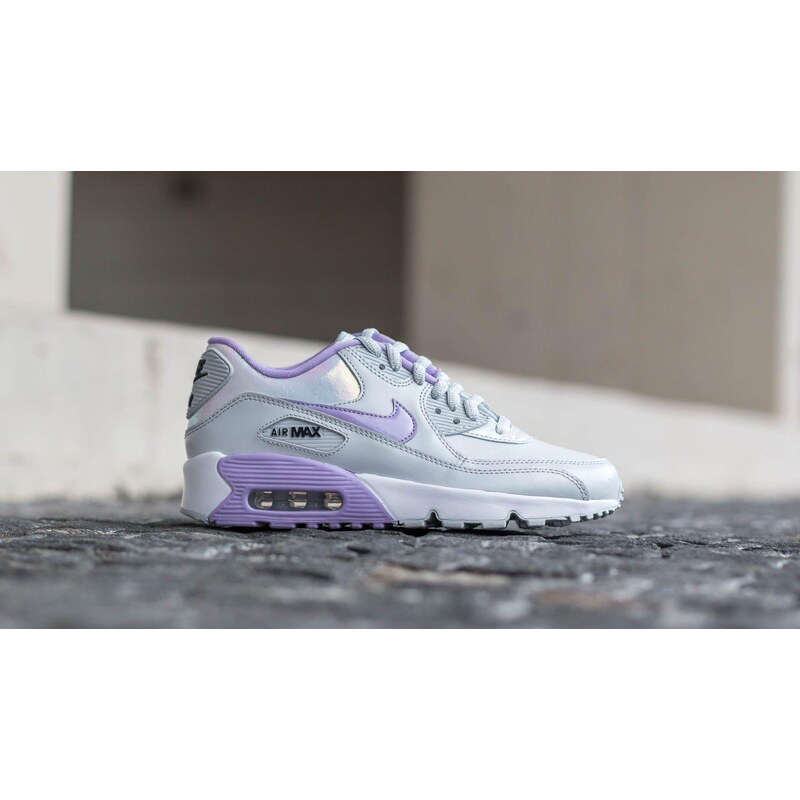 Nike Air Max 90 SE Leather (GS) Pure Platinum/ Urban Lilac-Anthracite-White