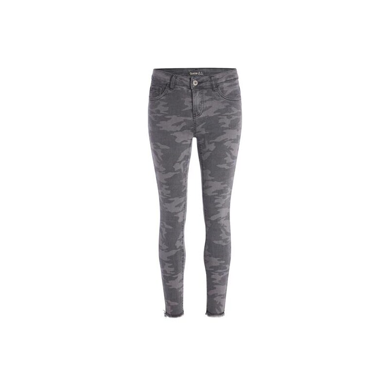 Jean skinny camouflage Gris Viscose - Femme Taille 40 - Cache Cache