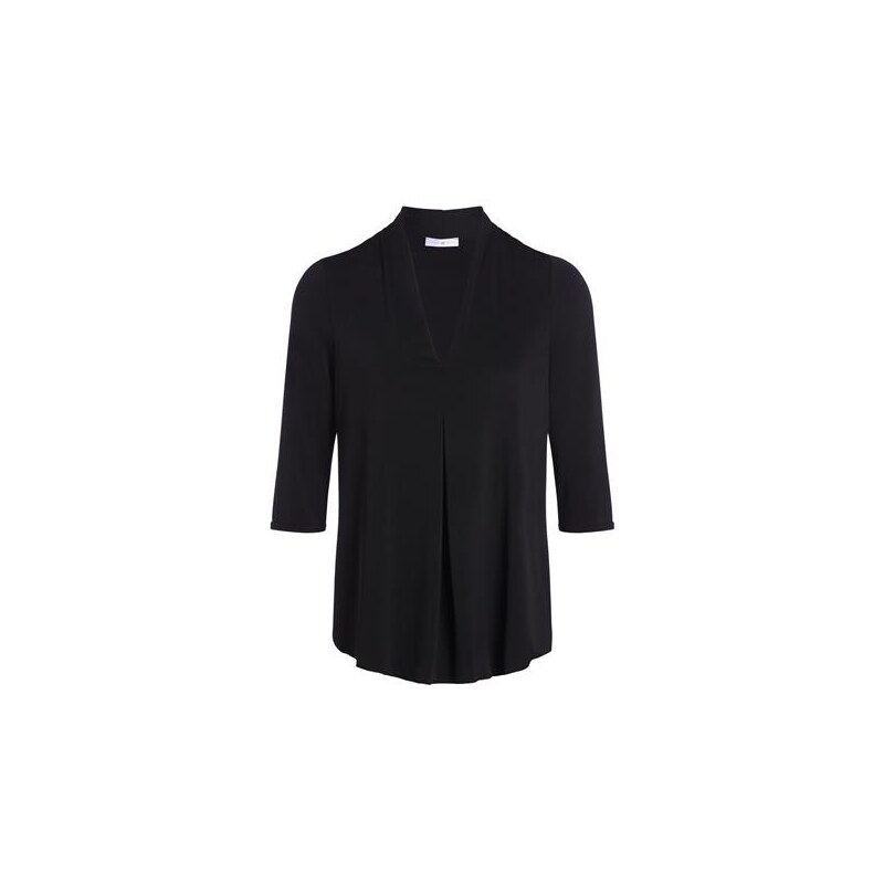 Top uni pli creux Noir Polyester - Femme Taille 0 - Cache Cache