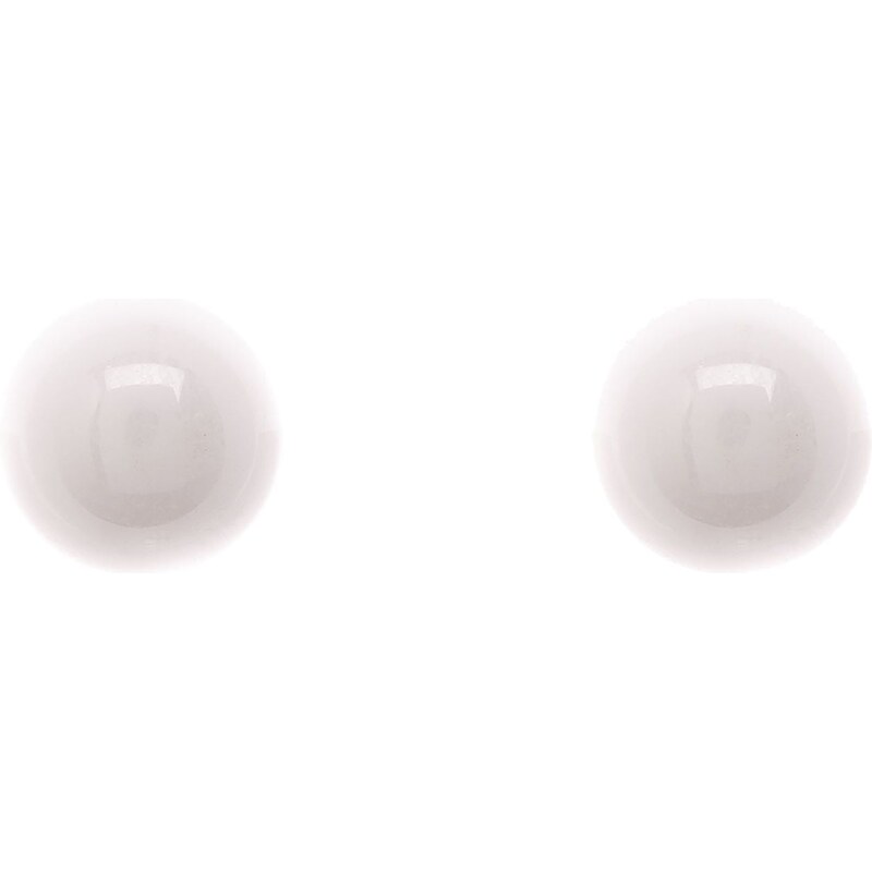 Unlimited Ceramic Boutons Blancs - Boucles d'oreilles en argent et céramique - blanc