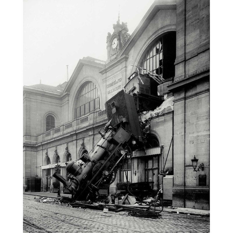 Nouvelles images L'accident de la gare Montparnasse, 1895 - Affiche