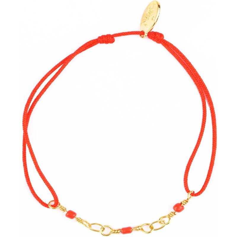 Nilaï Lien Jaipur - Bracelet cordon - rouge