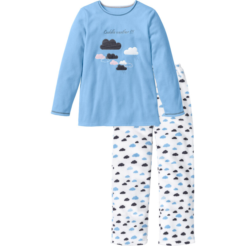 bpc bonprix collection Pyjama en polaire bleu manches longues lingerie - bonprix