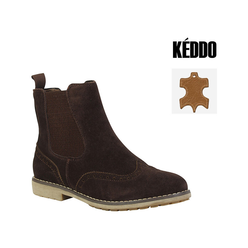 Real_Leather Chelsea boots en daim Keddo