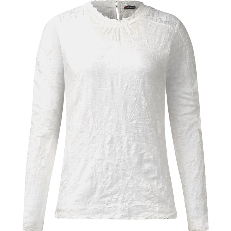 Street One - T-shirt froissé Jackie - blanc