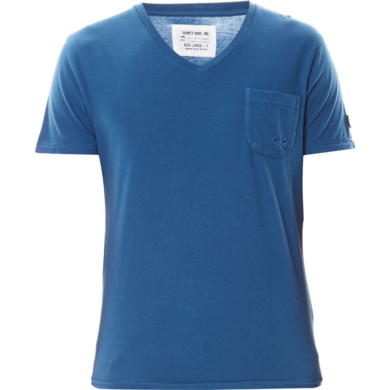 Schott T-shirt - denim bleu