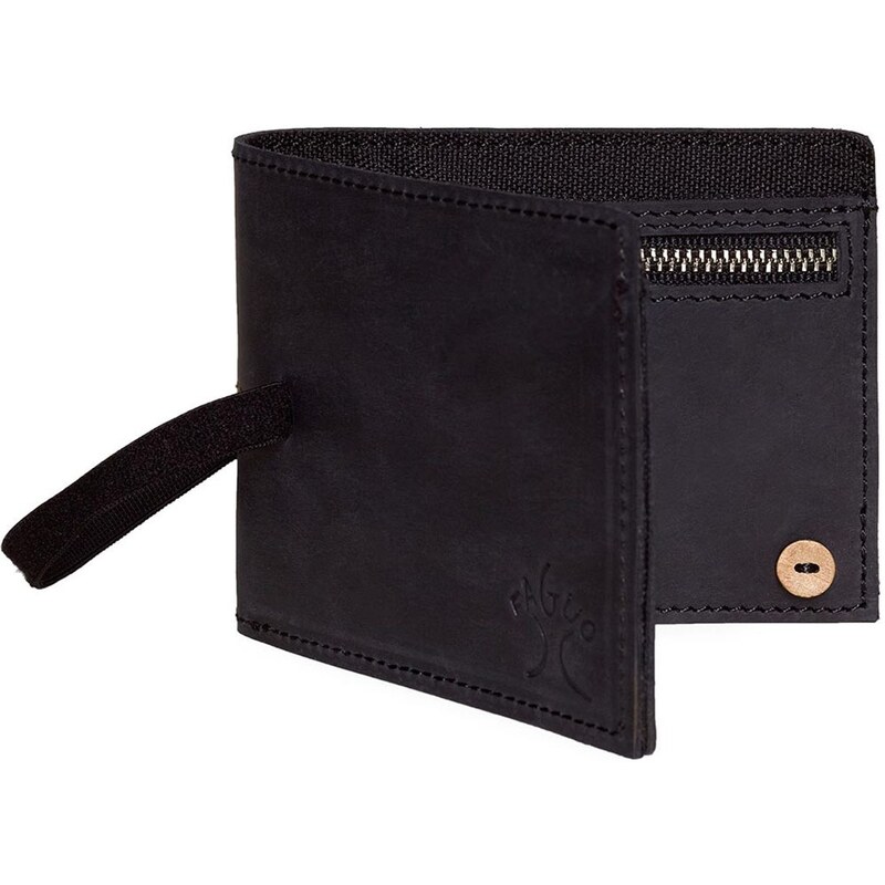 Faguo Wallet 7 - Portefeuille en cuir - noir