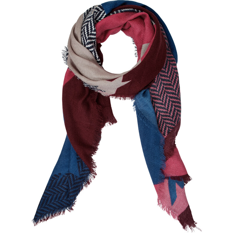 Cecil - Foulard d'aspect color-block - maroon red