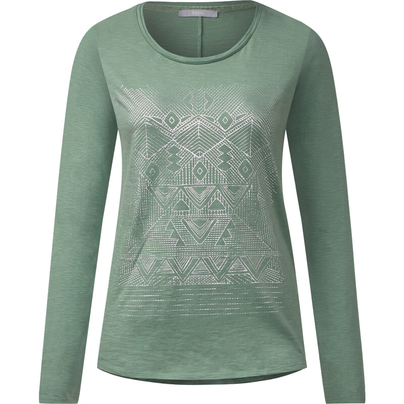 Cecil - T-shirt à imprimé ethnique - loden frost vert