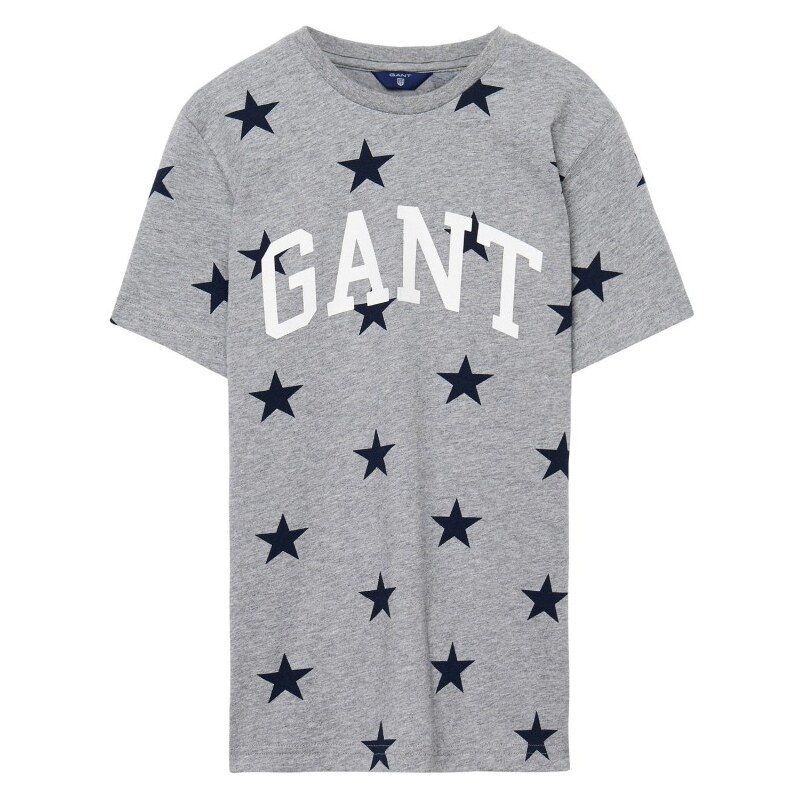 GANT T-shirt étoilé à Manches Courtes - Grey Melange