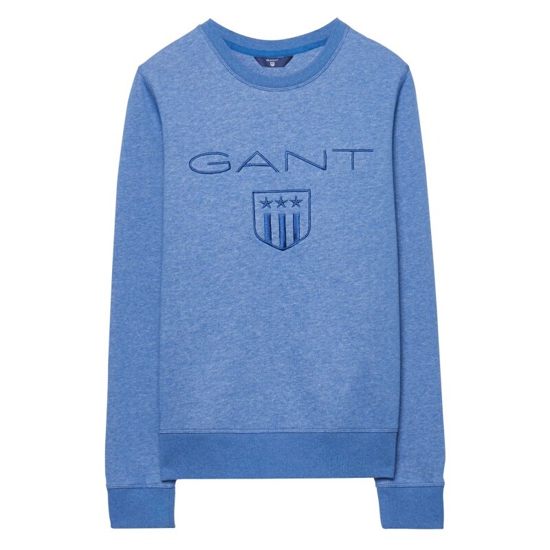 GANT Sweat-shirt Ras Du Cou Avec écusson - Palace Blue