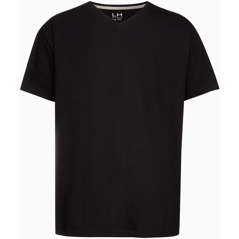 LH BY LA HALLE T-shirt grande taille col V Noir