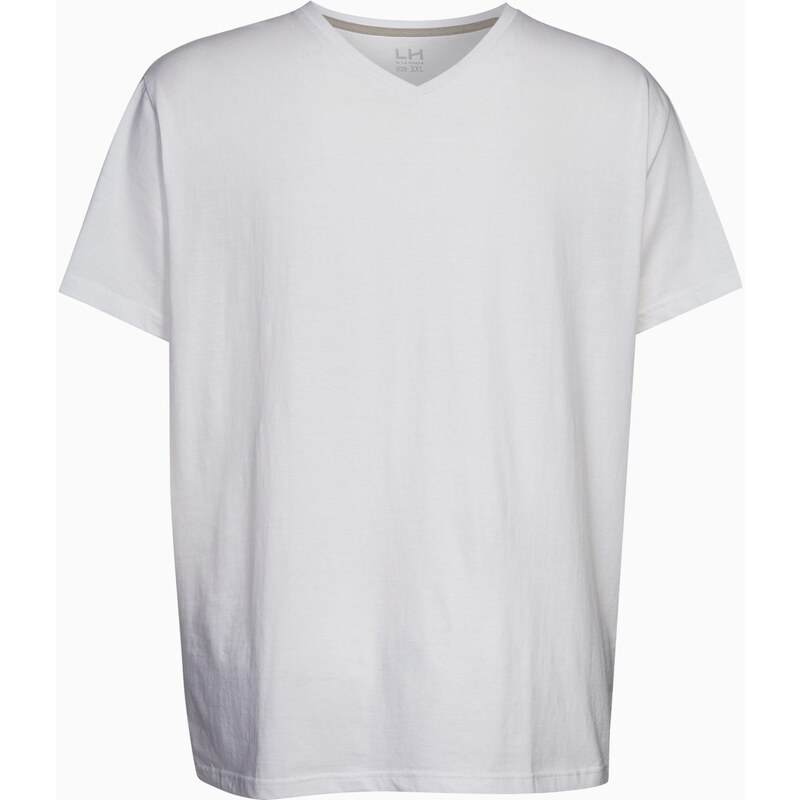 LH BY LA HALLE T-shirt grande taille col V Blanc