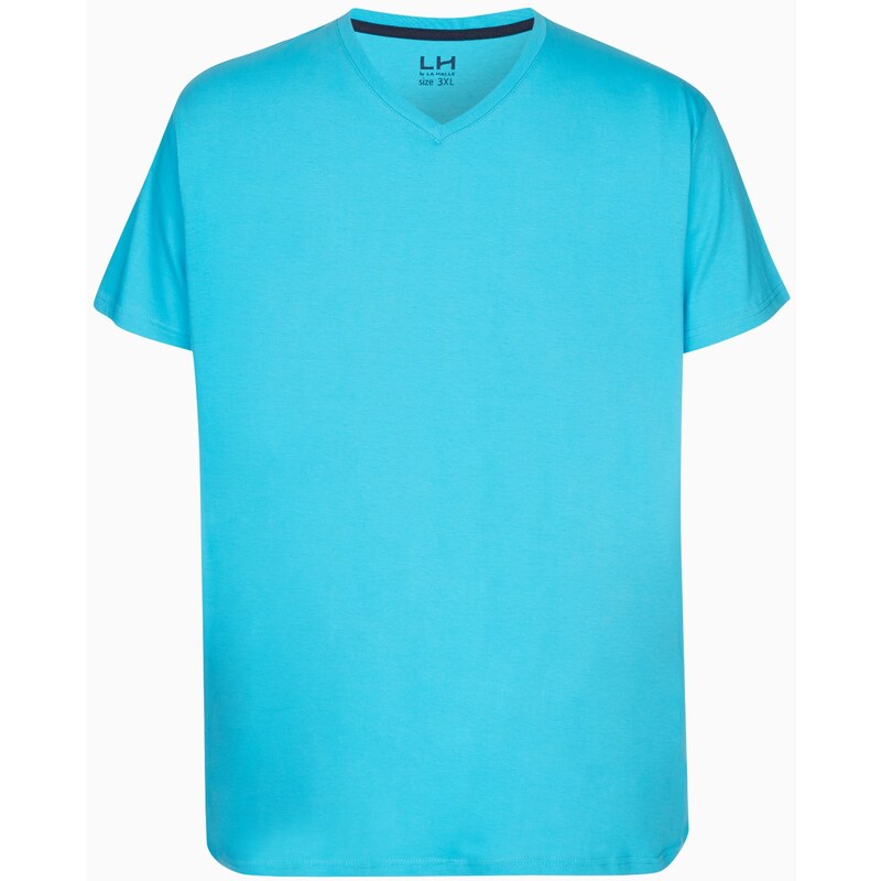 LH BY LA HALLE T-shirt grande taille col V Bleu