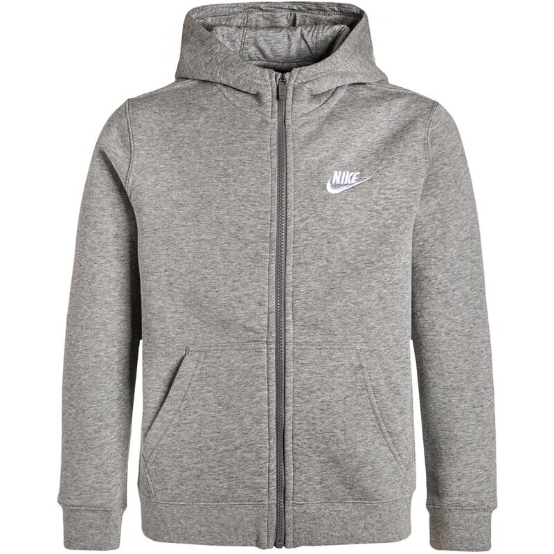 Nike Performance CLUB Sweat zippé dark grey heather/white