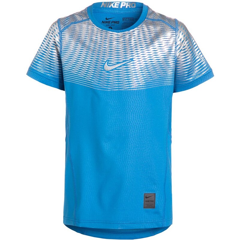 Nike Performance PRO HYPERCOOL MAX Tshirt de sport bleu clair / argenté