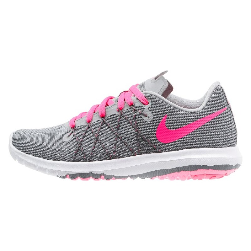 Nike Performance FLEX FURY 2 Chaussures de running compétition wolf grey/hyper pink/dark grey/white